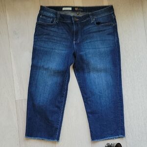 Kut from the Kloth Blue Pedal Pusher Natalie Cropped Jeans